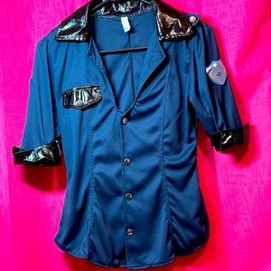 COSTUMEUSA COP HALLOWEEN TOP ONE SIZE (OS)